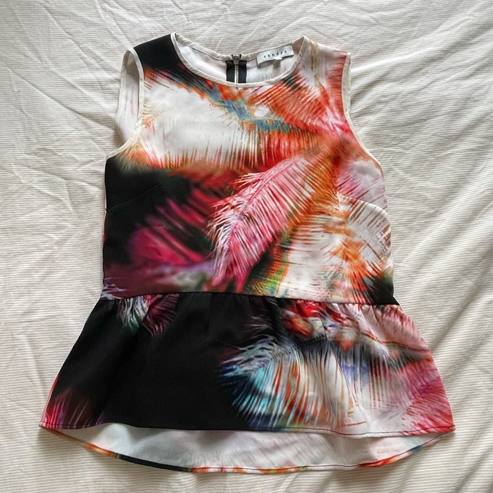 Sandro peplum top size 1